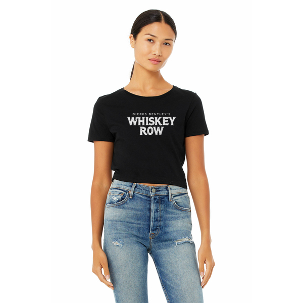 ladies black crop top from Dierks Bentley’s Whiskey Row