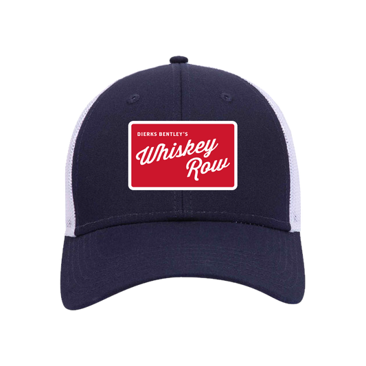 red white and blue Whiskey Row Patch Hat