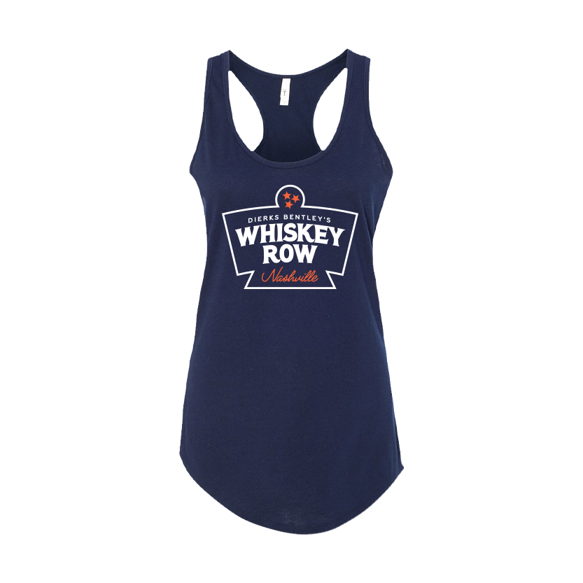 Razor bank ladies navy cotton tank top dierks bentley whiskey row bar nashville tennessee